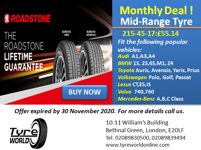 Mid Range Tyre offer for 215-45-17