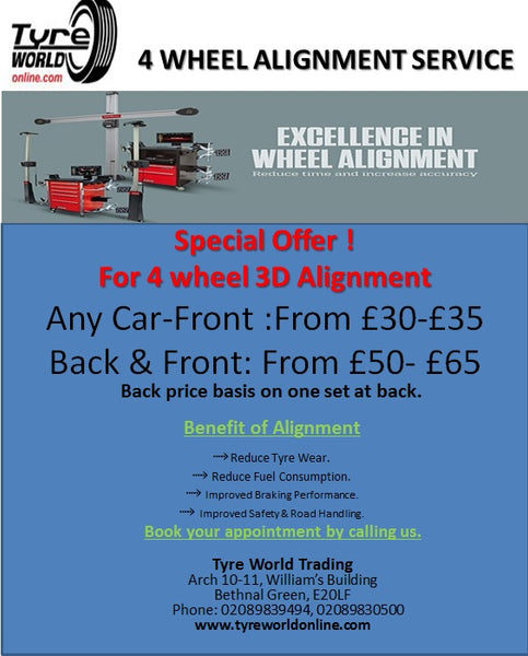 Tyreworldonline Wheel Alignment Deals from £30